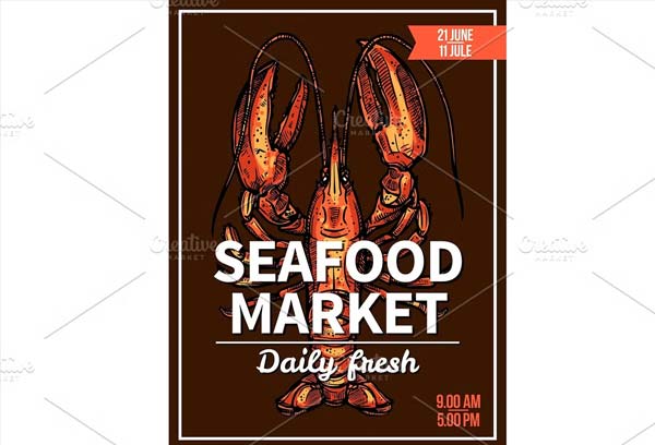 Lobster Flyer or Poster Template