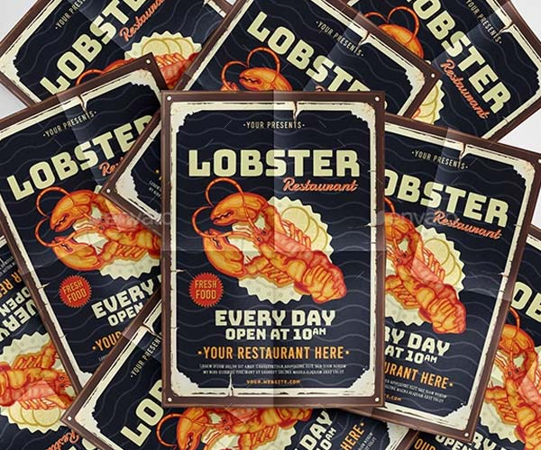 Lobster Restaurant Flyers Download