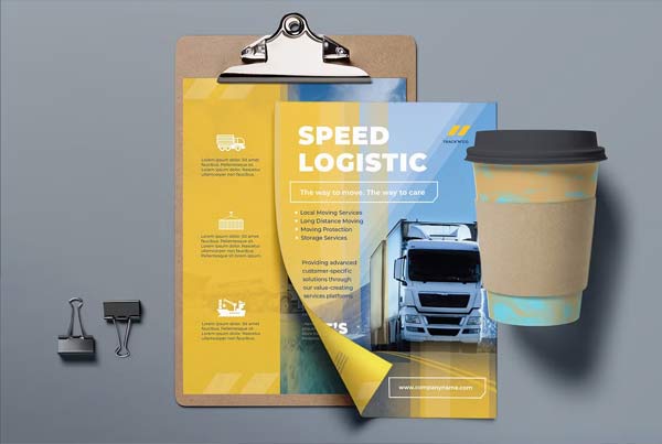 Logistics Promotional Flyer Design Template