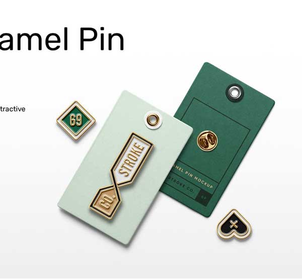Logo Pin Enamel Mockup