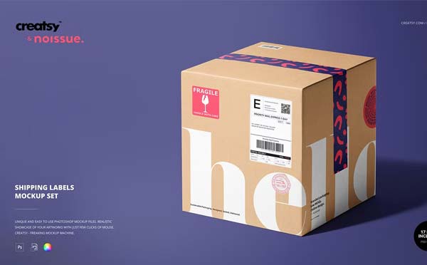 Long Box Mockup Template