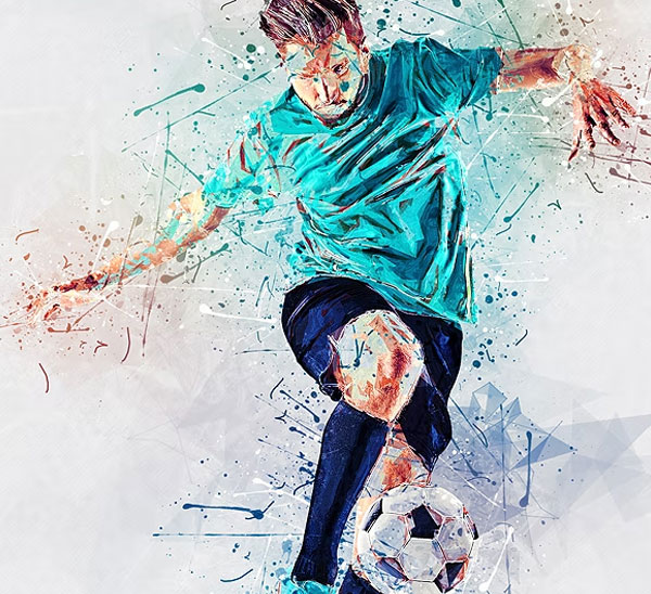 Low Poly Splatter Photoshop Action