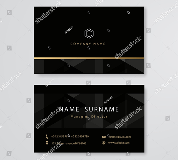 Luxury Design Business Card Flat Vector Template