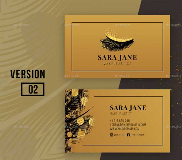 Luxury Makeup Artist Business Card Template