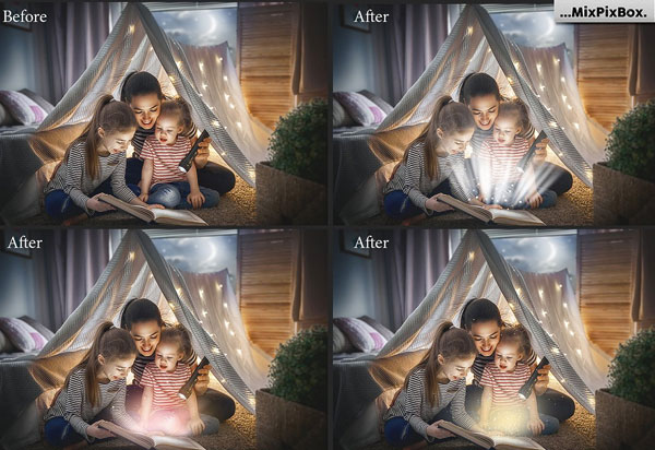Magic Book Light Photo Overlays