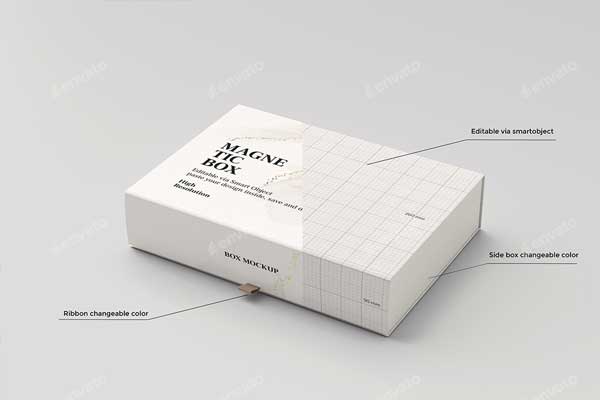 Magnetic Gift Box Mockup