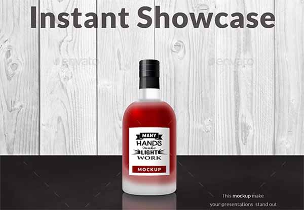 Matte Glass Bottles Mockup