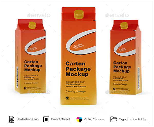 Matte Juice Carton Package Mockup