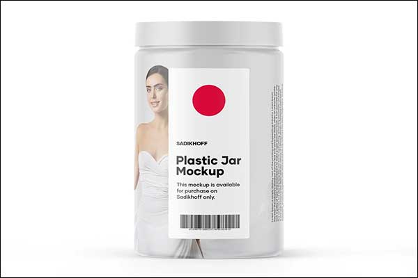 Matte Plastic Jar Mockup