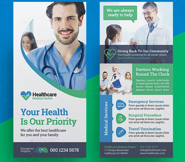 Medical And Health Care Business Card Template