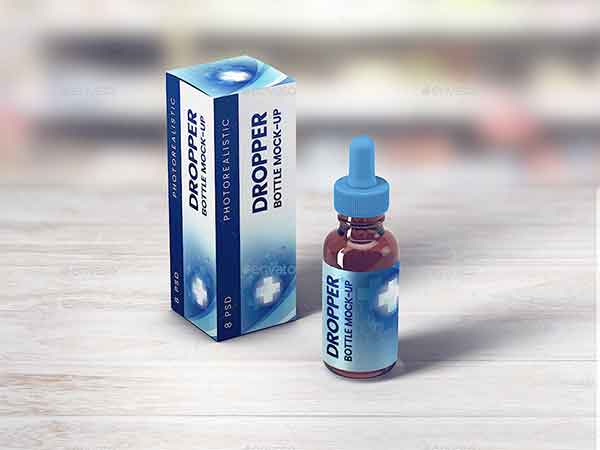Medical Dropper Bottles Mockup