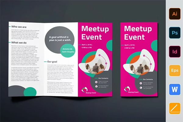 Meetup Event Brochure Trifold