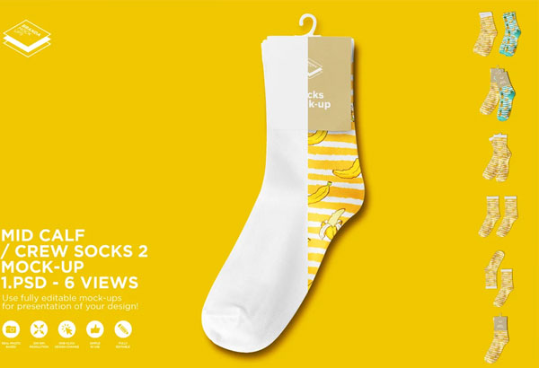 Melange Socks Mock-up