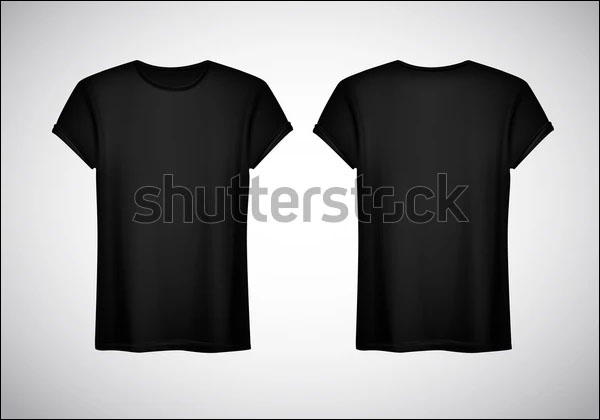 Men black T-shirt Realistic Mockup