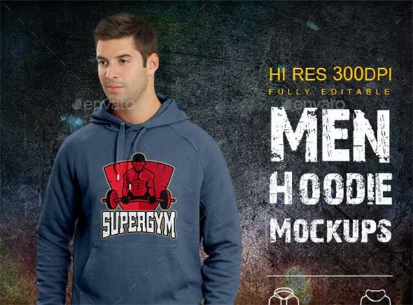 Men Hoodie Mockups