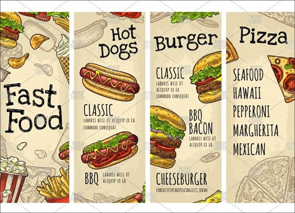 Menu Fast Food Burger Template