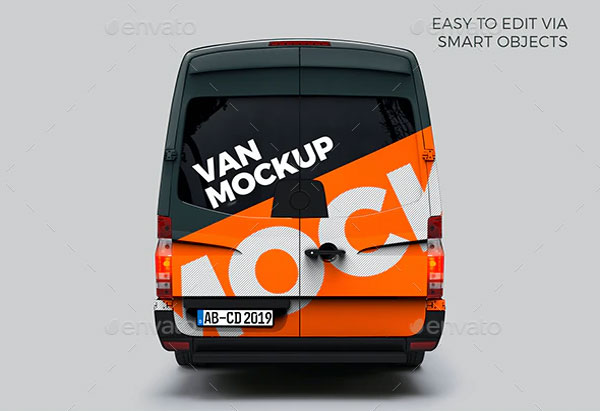 Mercedes Sprinter Van Mockup