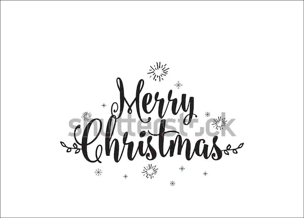 Merry Christmas Logo Typography