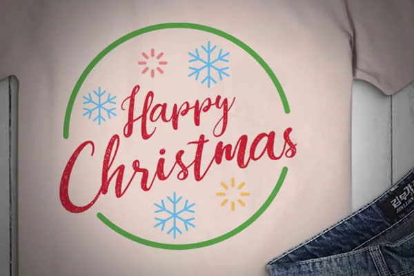 Merry Happy Christmas Logo