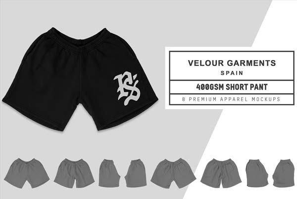 Mesh Shorts Mockup Free PSD Template
