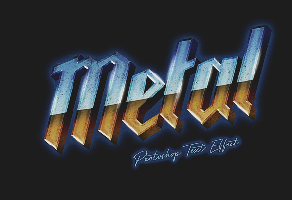 Metal Photoshop Text Effect