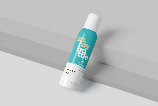 Metal Deodorant Spray Bottle Mockups