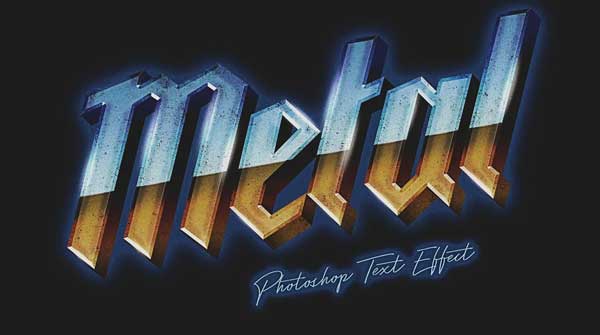 Metal Photoshop Text Effect