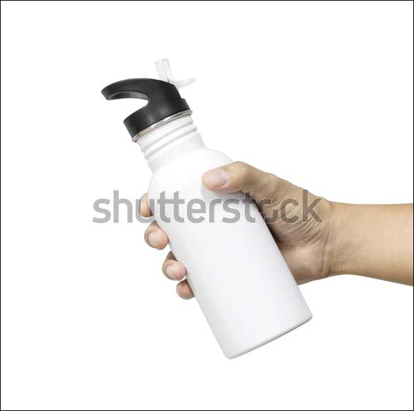 Metallic Bottle Vector Sports Mockup