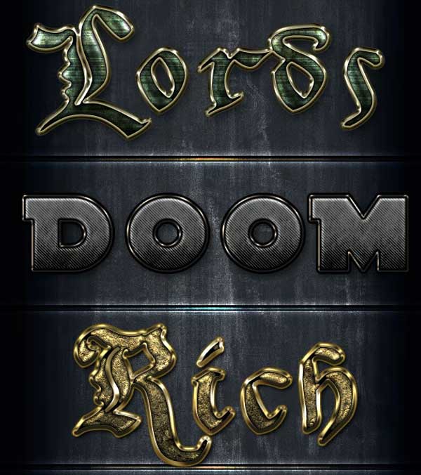 Metallic Grunge Photoshop Styles