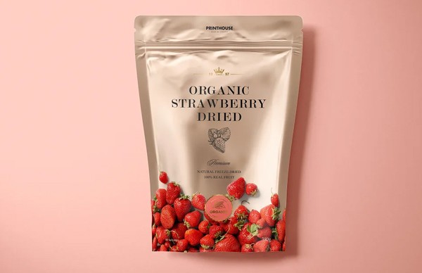 Metallic Pouch Packaging Mockup Set Templates