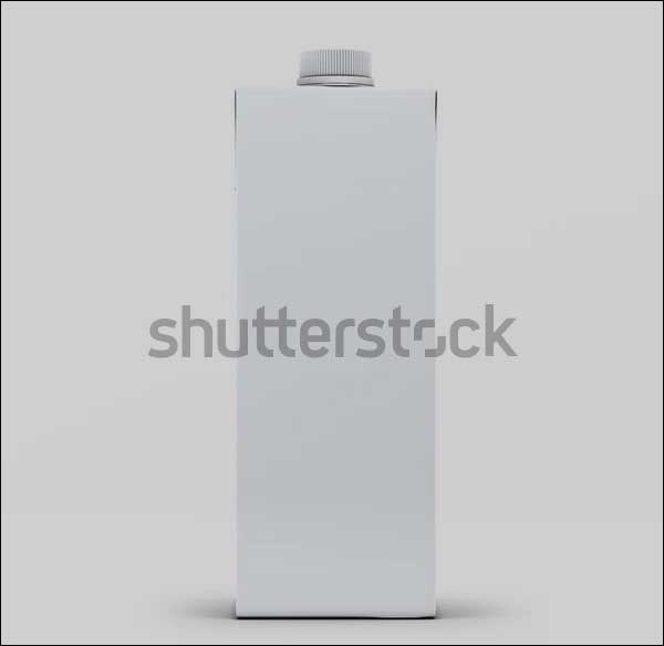Milk or Juice Package Box Mock-Up