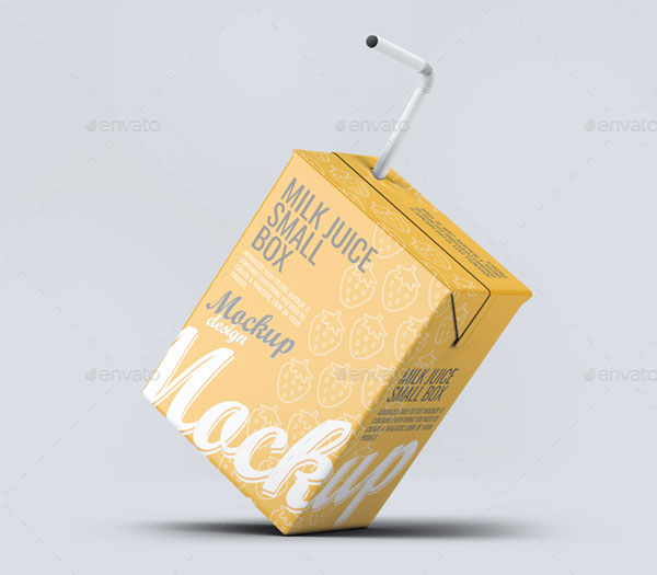 Milk or Juice Small Box Mock-Up