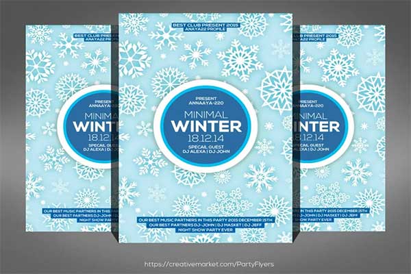 Minimal Winter Party Flyer