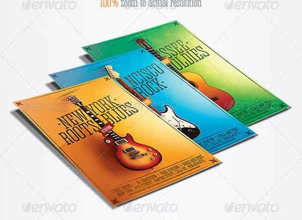 Minimal Rock Festival Poster Template