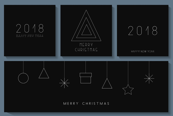 Minimalistic Merry Christmas Cards