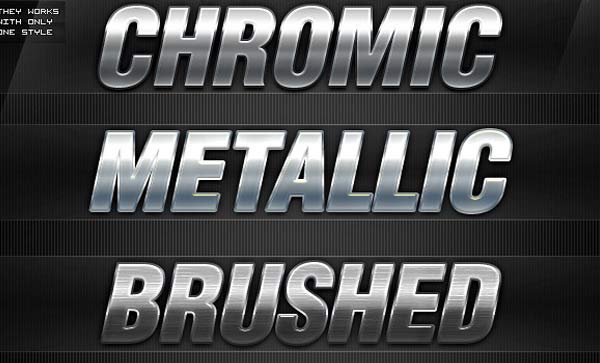 Minimalistic Metal Photoshop Styles