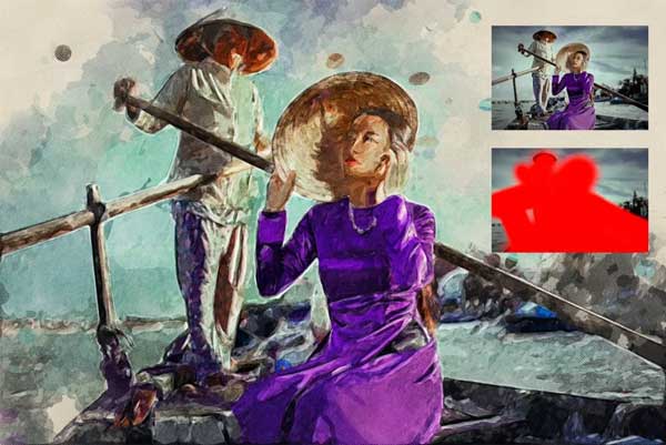 Mixed Hand Painting Photoshop Action