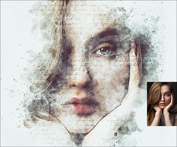 Mixed Media Art Photoshop Action
