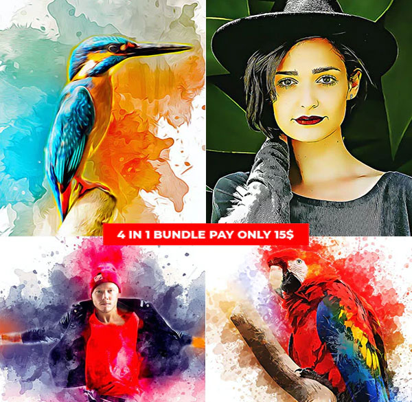 Mixed Water Photoshop Action Bundle