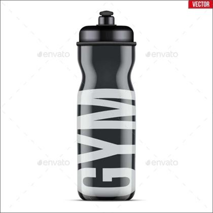 Mockup Plastic Sport Nutrition Drink Bottle