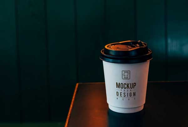 Mockup of Disposable Coffee Cup Free Psd