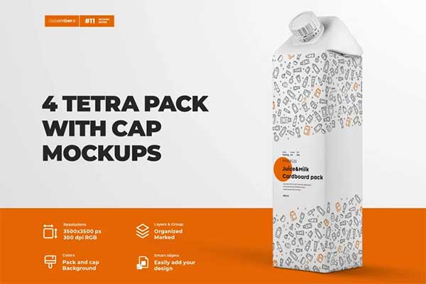 Mockups Packaging For Juice Box