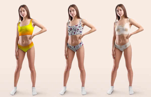 Mockups Set For Woman Underwear