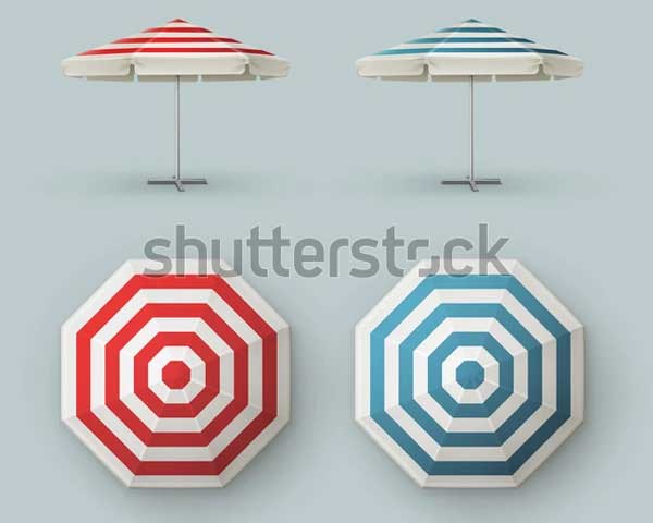 Modern Beach Umbrealla Mockup