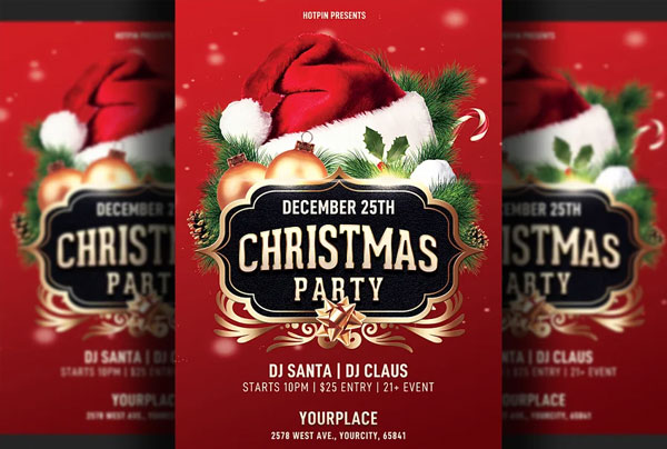 Modern Glow Party Flyer Template