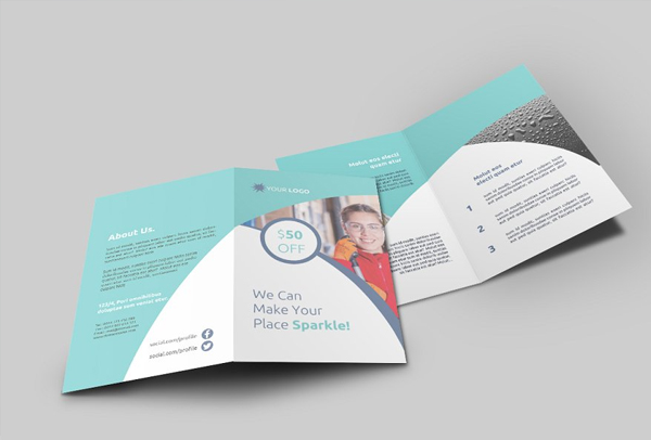 Modern Cleaning Bifold Brochure
