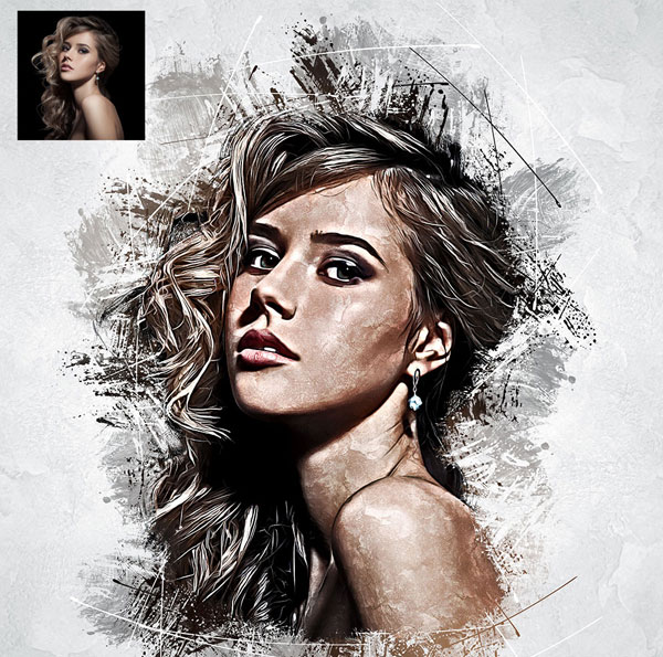Modern Digital Pen Paint Photoshop Action
