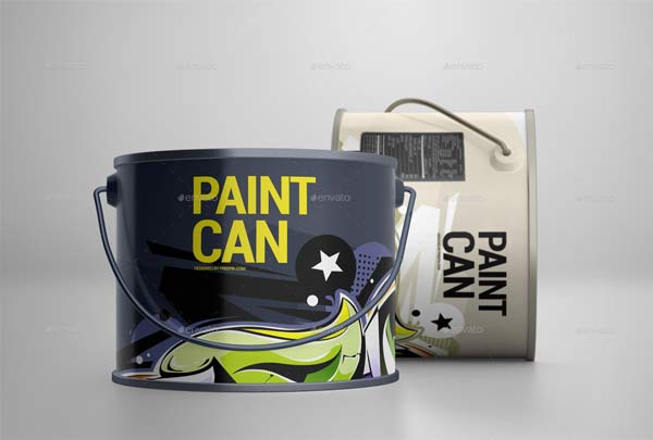 Modern Paint Can Mockup