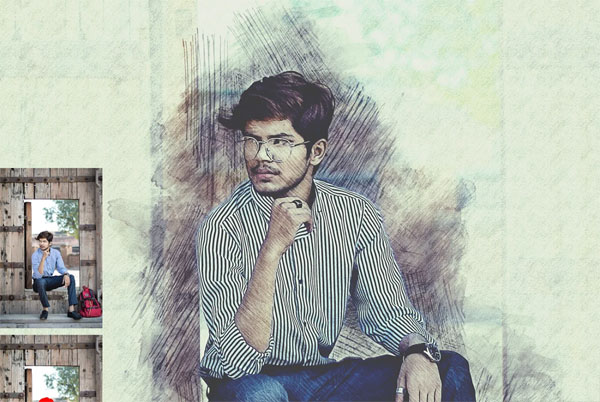 Modern Pen Pencil Sketch PS Action