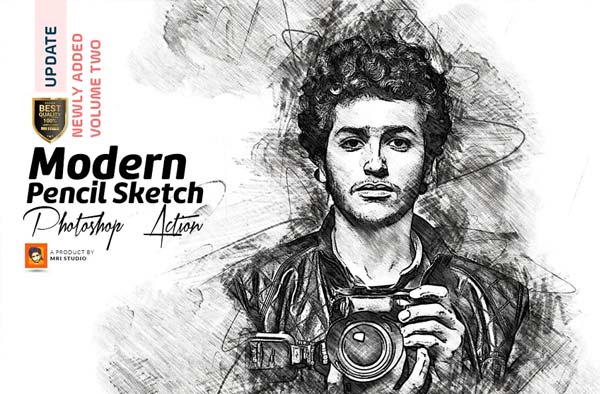 Modern Pencil Drawing Photoshop Actions
